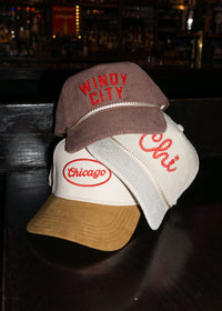 Chi Rope Wide Whale Cord Hat - Ivory