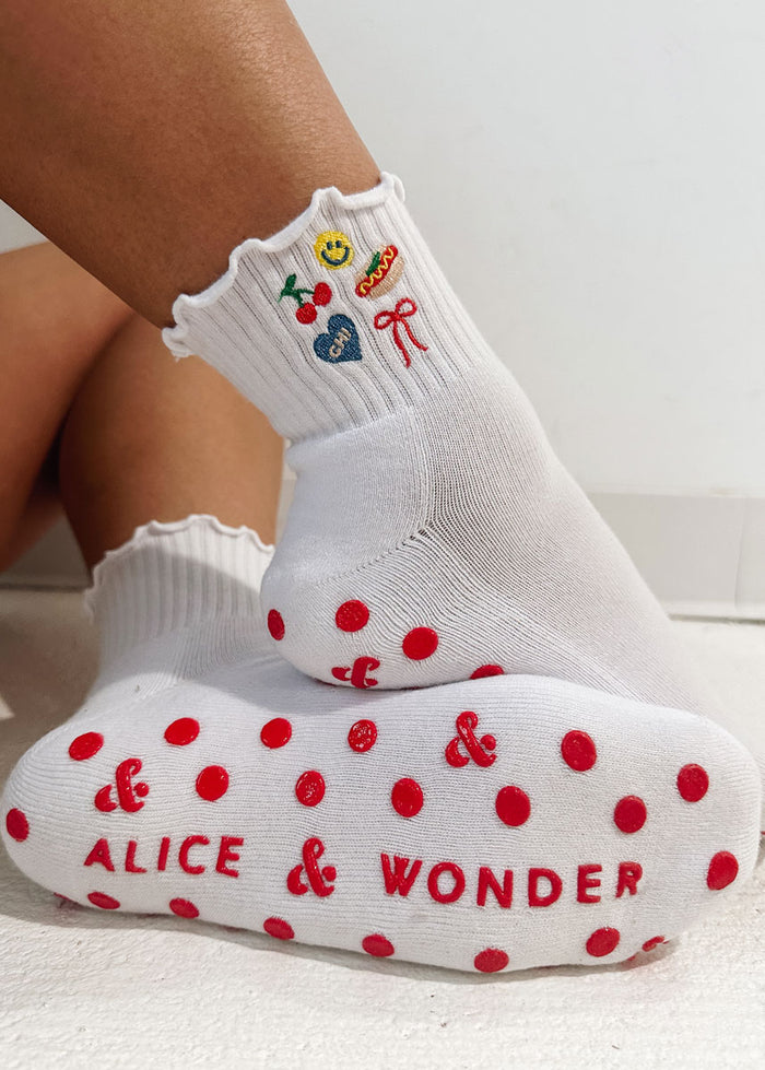 Chicago Icons Ruffle Pilates Sock