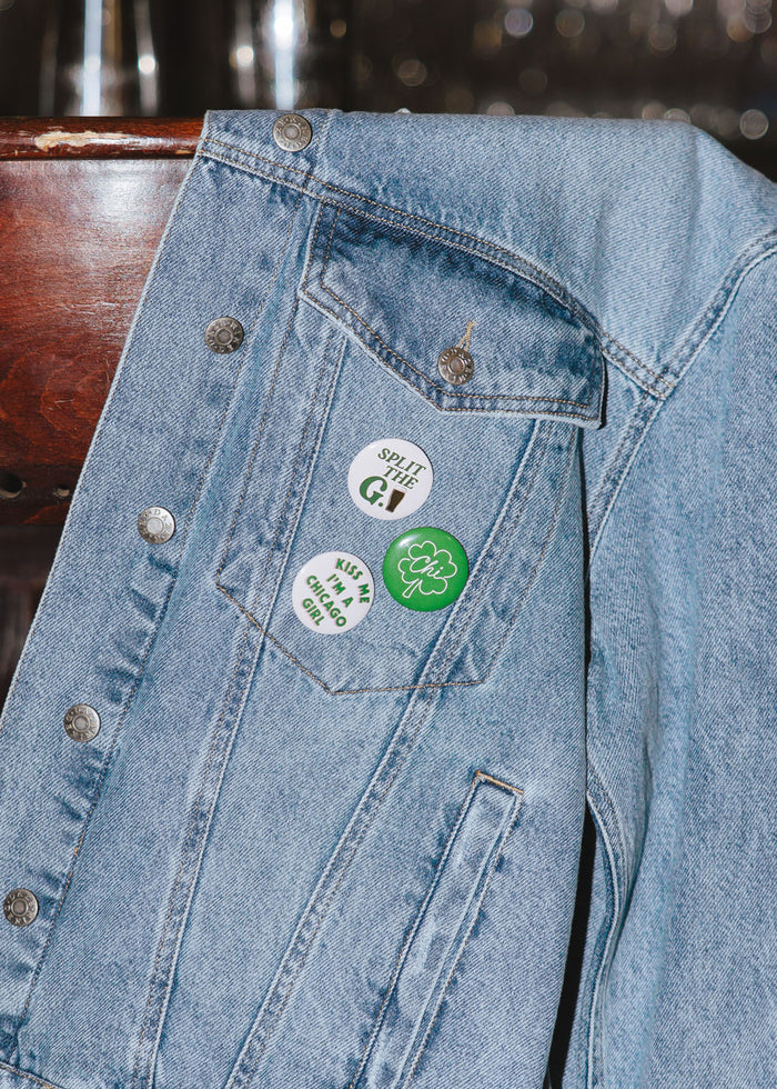 Kiss Me I'm A Chicago Girl Button