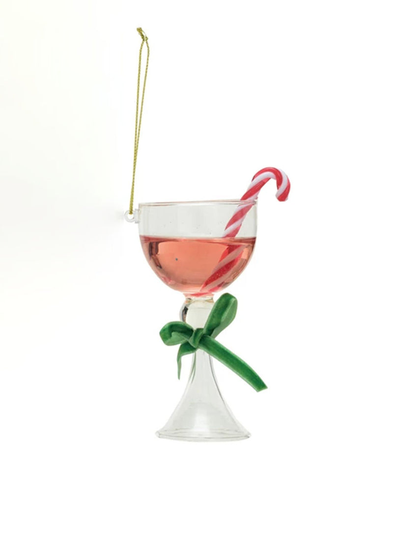 Holiday Cocktail Ornament - Pink Cocktail