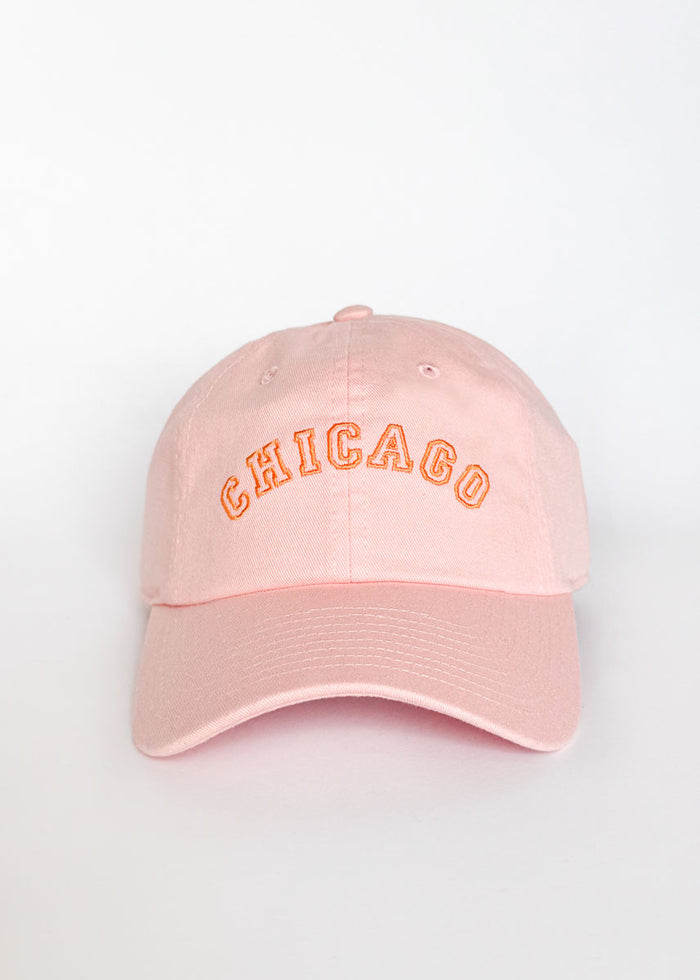 Chicago Arch Dad Hat - Pink & Orange