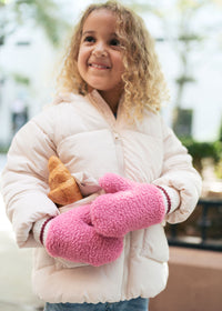 MAD HTR Sherpa Mittens - Pink