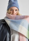 Mad Hatter Oversized Blanket Scarf - Pink/Green Multi