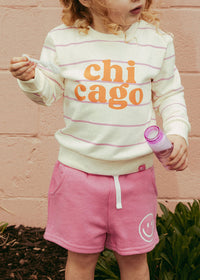 Chicago Stripe Set - Pink & Orange