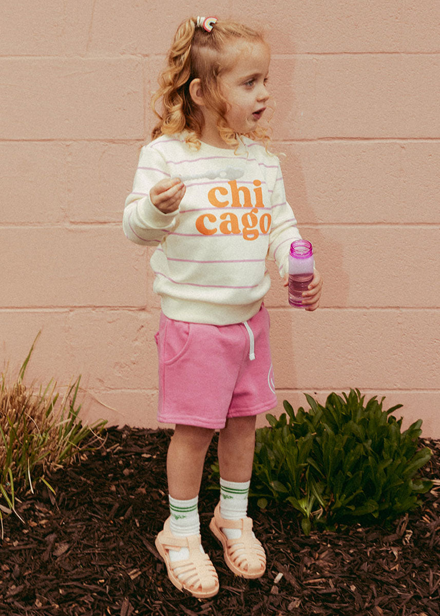 Chicago Stripe Set - Pink & Orange