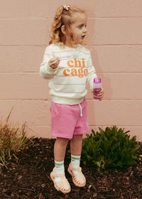 Chicago Stripe Set - Pink & Orange