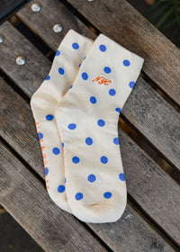 NYC Polka Dot Trouser Sock - Ivory