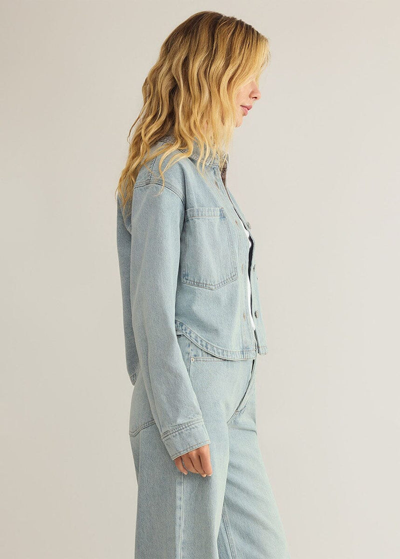 All Day Cropped Denim Jacket - Faded Indigo