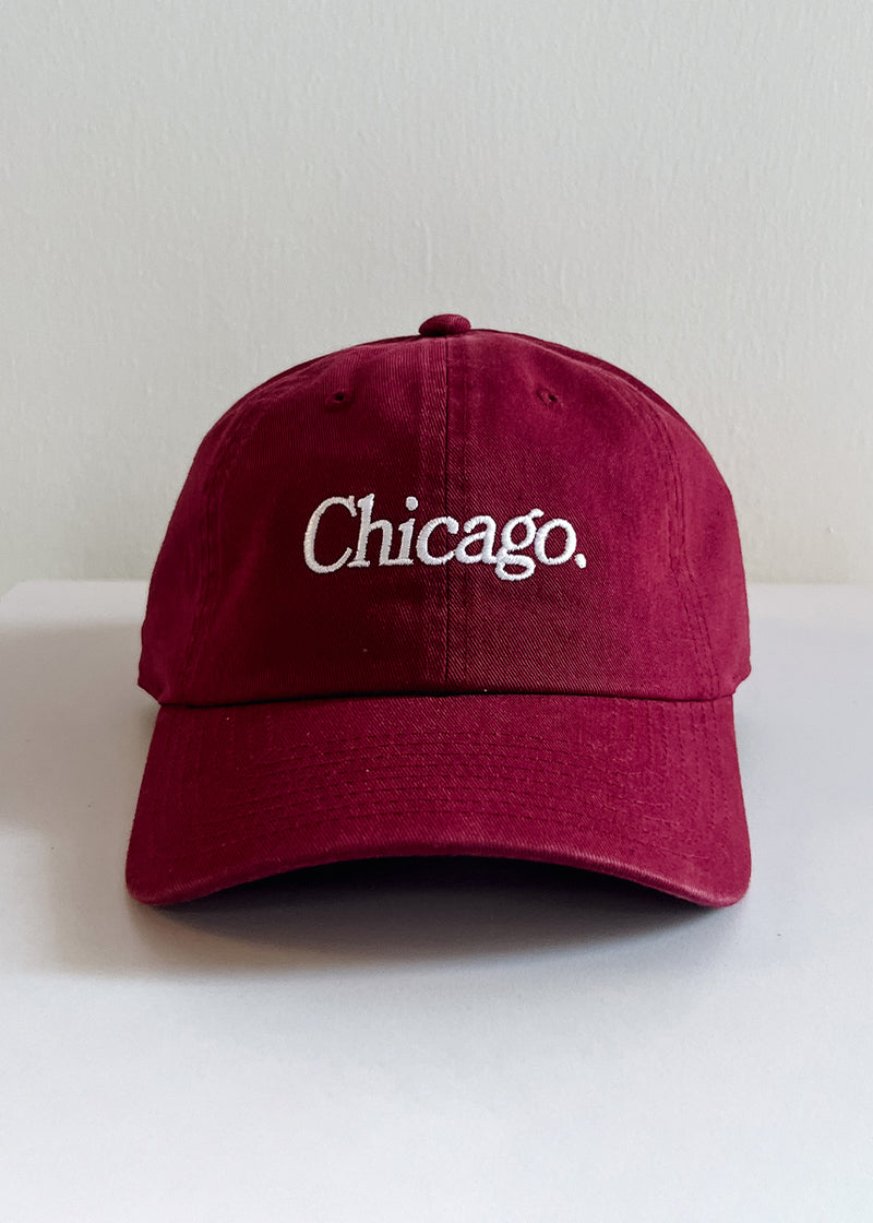 Chicago. Dad Hat - Burgundy