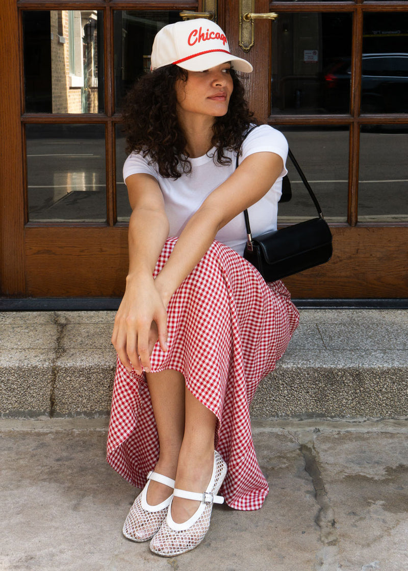 Brenna Tie-Waist Skirt - Red Multi