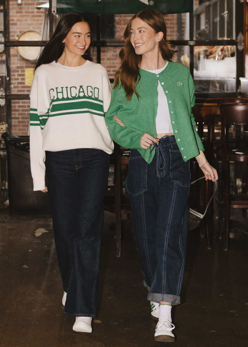 Chicago Stripe Stack Oversized Sweater