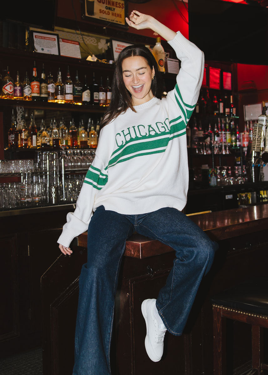 Chicago Stripe Stack Oversized Sweater