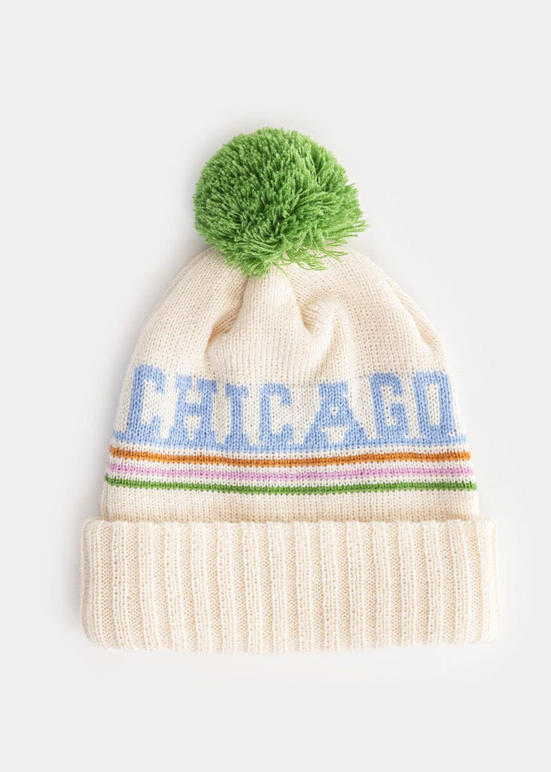 Adult Mad Hatter Chicago Pom Beanie - Retro Multi