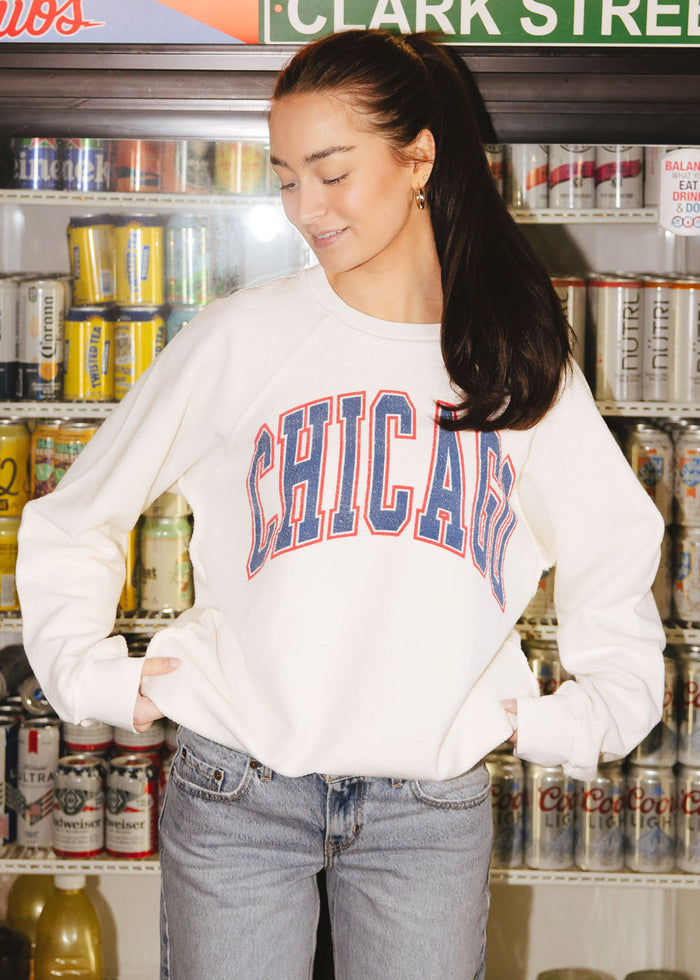 Chicago Varsity Reverse Weave Classic Crew Sweatshirt