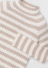 Felicity Ribbed Mock Neck Sweater - Heather Bark