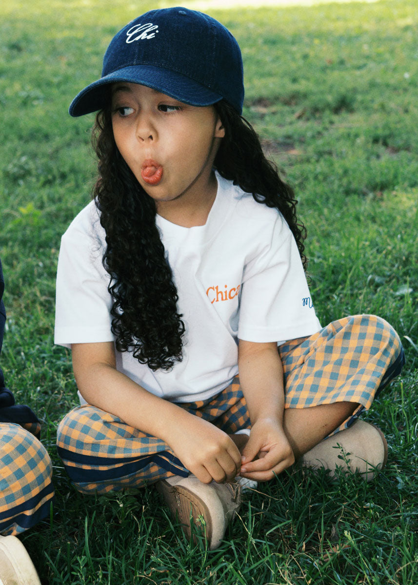 Toddler Chi Embroidered Dad Hat - Dark Denim
