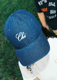 Youth Chi Embroidered Dad Hat - Dark Denim