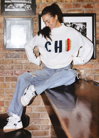 Chi Hot Dog Mock Neck Sweater - Ivory