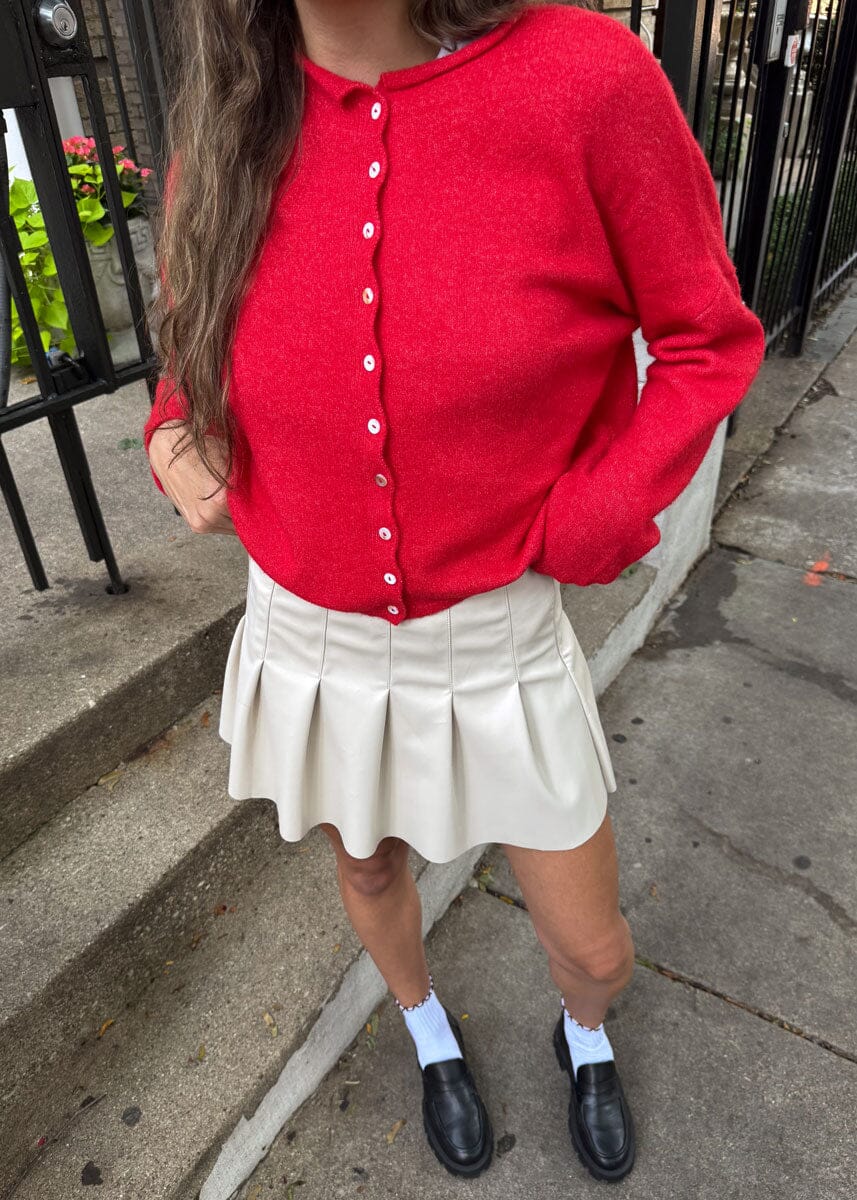 Piper Cardigan - Red