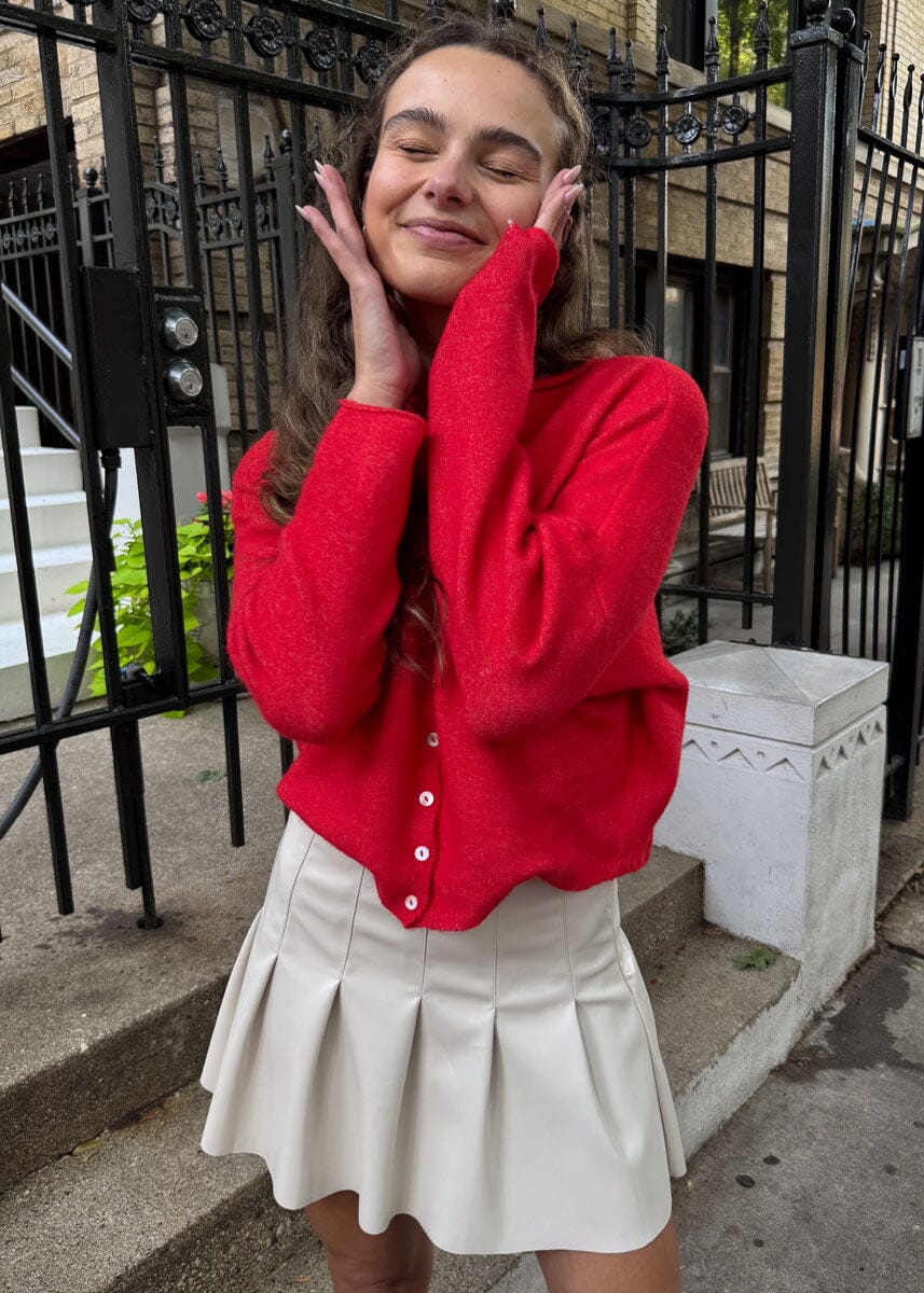 Piper Cardigan - Red