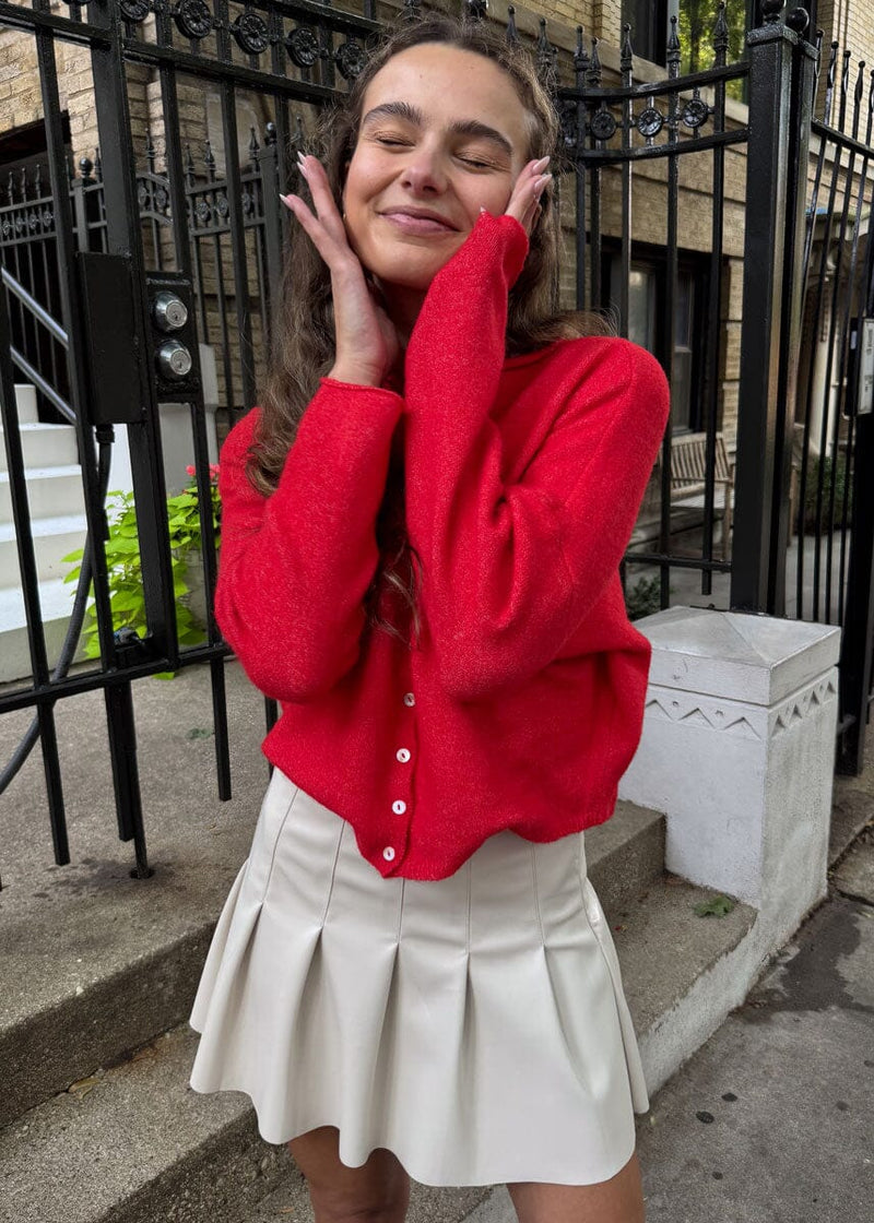 Piper Cardigan - Red