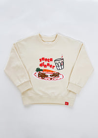 Santa Dinner Oversized Terry Sweatshirt