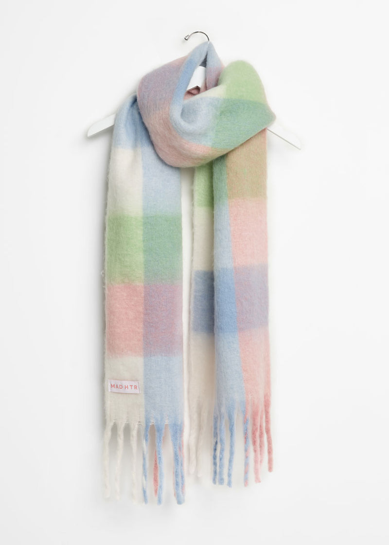 Mad Hatter Oversized Blanket Scarf - Pink/Green Multi