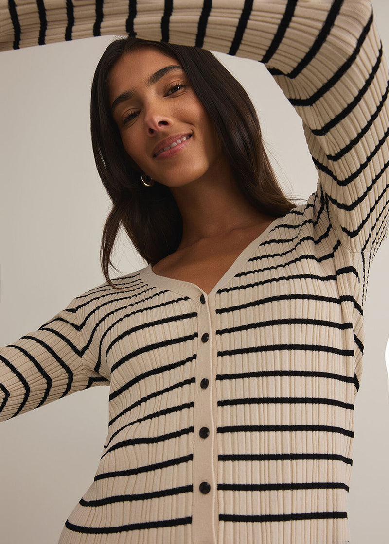 Jordana Stripe Sweater - Sandshell