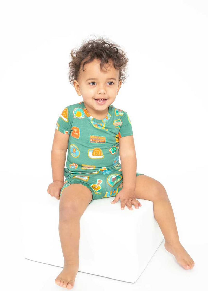 2-Piece Pajama Shorts Set - Camp Patches