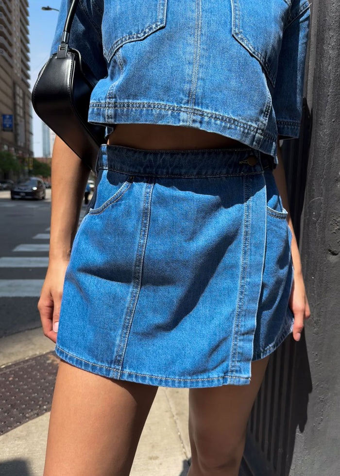 Mikey Denim Skort