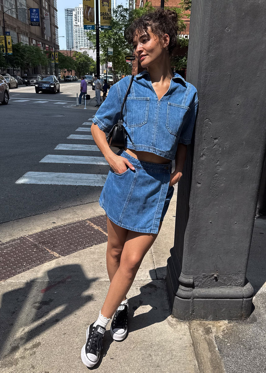 Mikey Denim Skort