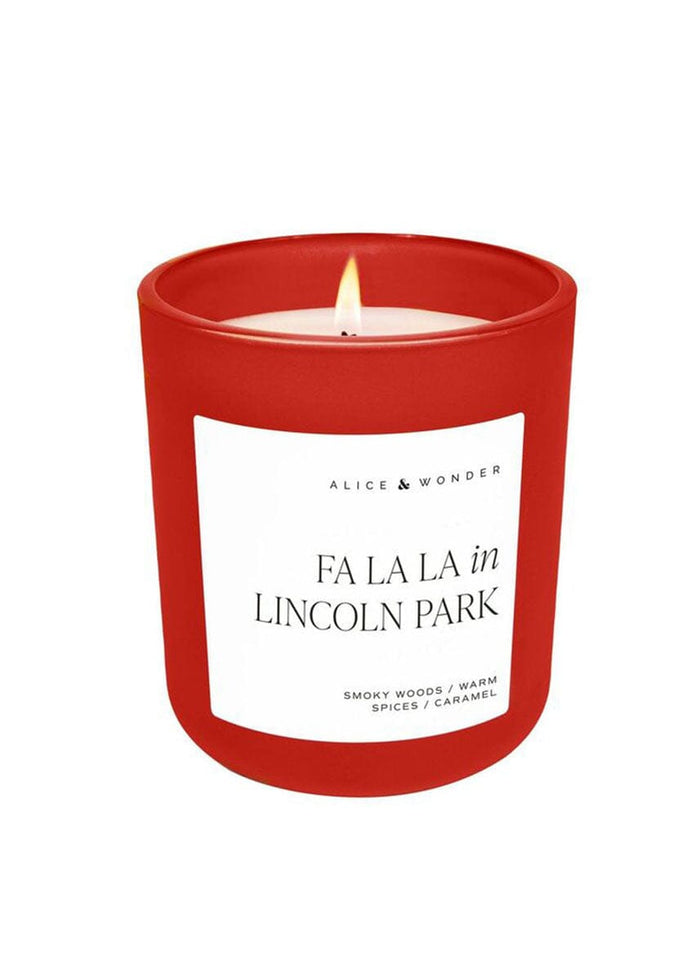 Fa La La In Lincoln Park Soy Candle - Red 15oz
