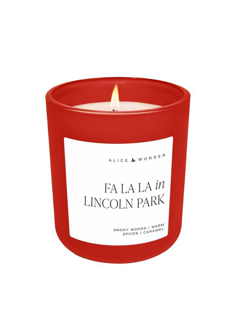 Fa La La In Lincoln Park Soy Candle -  Red 15oz