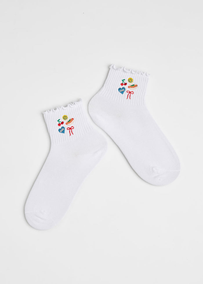 Chicago Icons Ruffle Sock