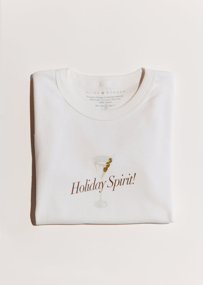 Holiday Spirit Baby Tee - White