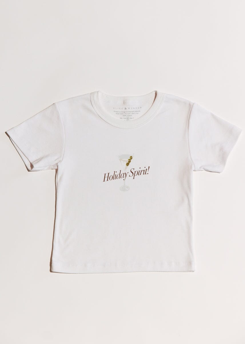 Holiday Spirit Baby Tee - White