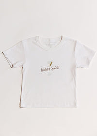 Holiday Spirit Baby Tee - White