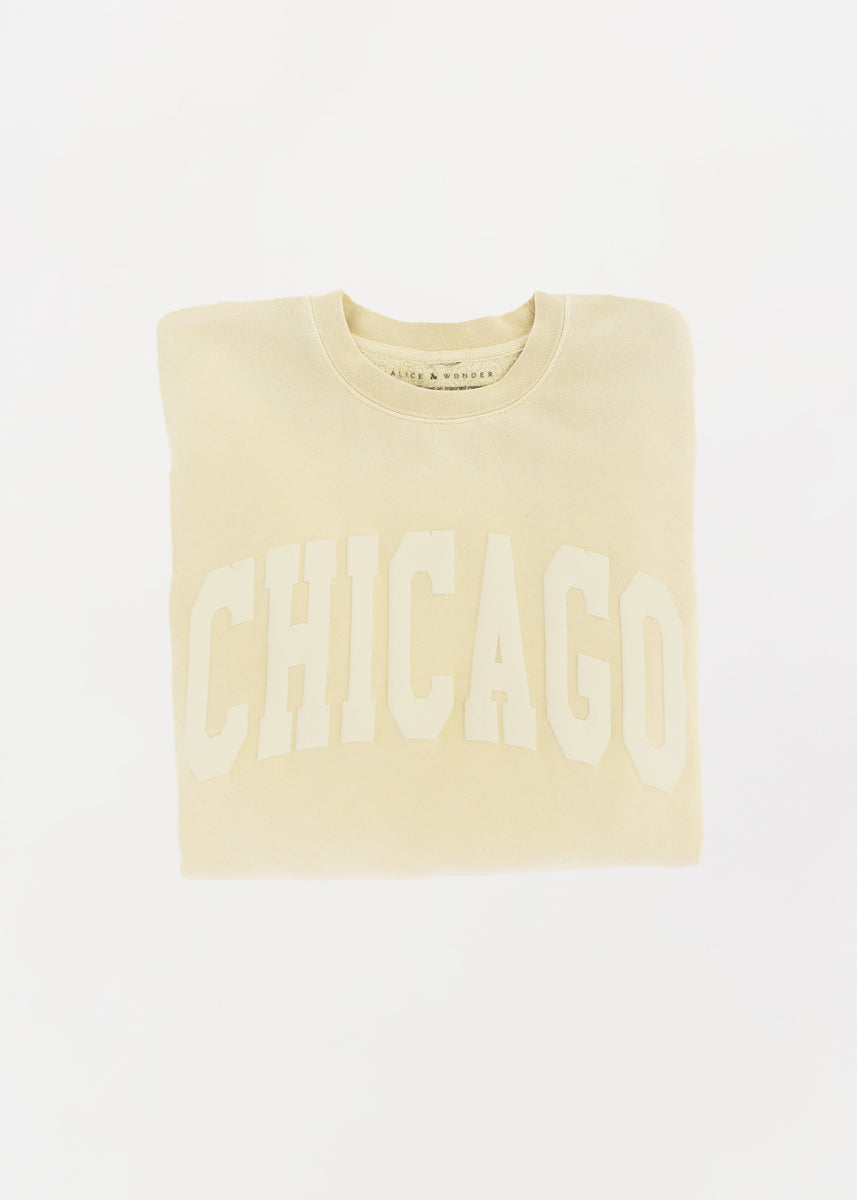 Chicago Collegiate Puff Sweatshirt - Butter