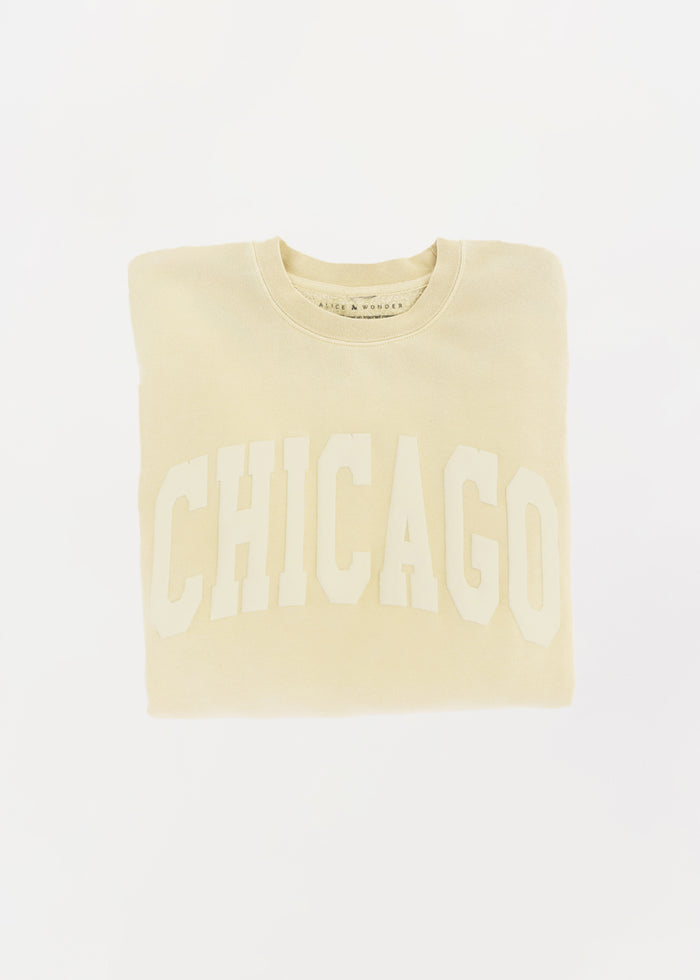 Chicago Collegiate Puff Sweatshirt - Butter