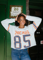 Chicago 85 Crop Crewneck - White