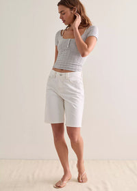 So Soft Seamless Henley - Heather Grey