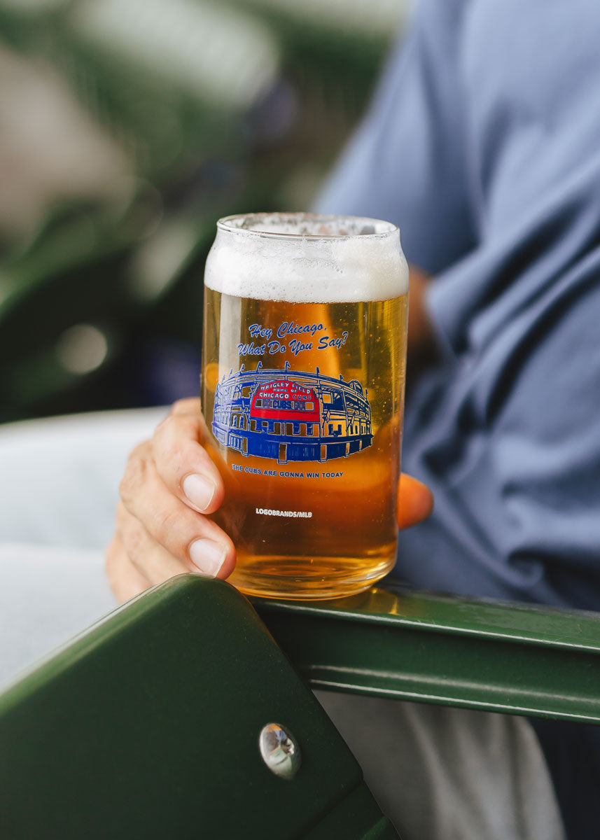 Chicago Cubs Hey Chicago Can Glass