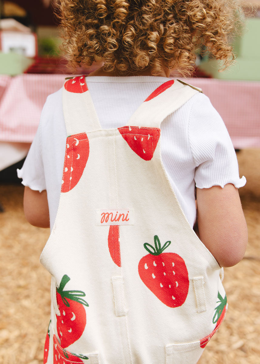 Printed Strawberries Shortalls