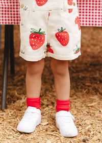 Printed Strawberries Shortalls