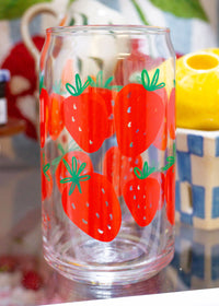 Strawberry Can Glass