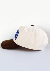 Chicago Puff Baseball Cap - Royal & Brown Suede