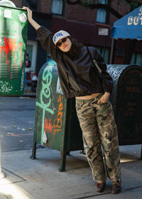 New York Puff Baseball Hat - Royal & Brown Suede