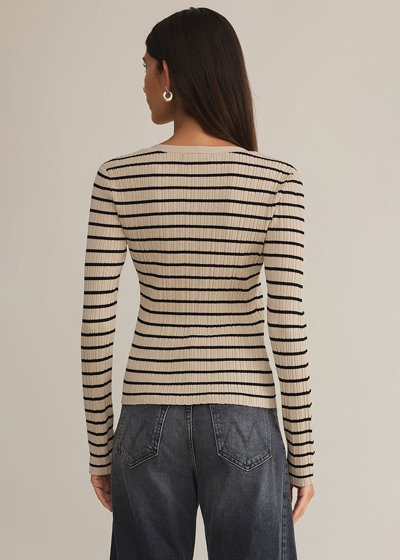 Jordana Stripe Sweater - Sandshell