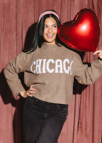 Chicago Crop Sweater - Taupe