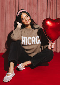 Chicago Crop Sweater - Taupe